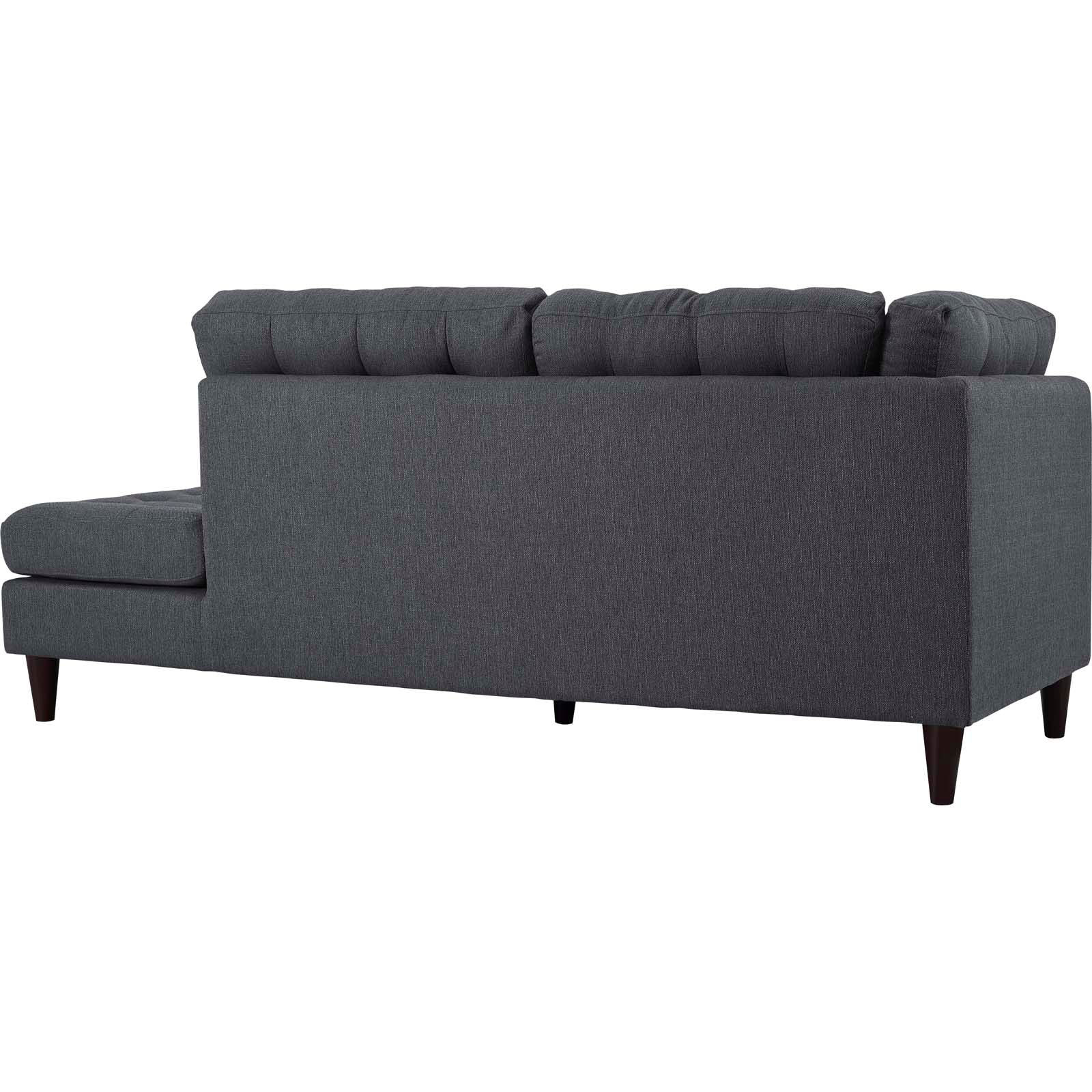 Empress Upholstered Fabric Right Facing Bumper by Modway