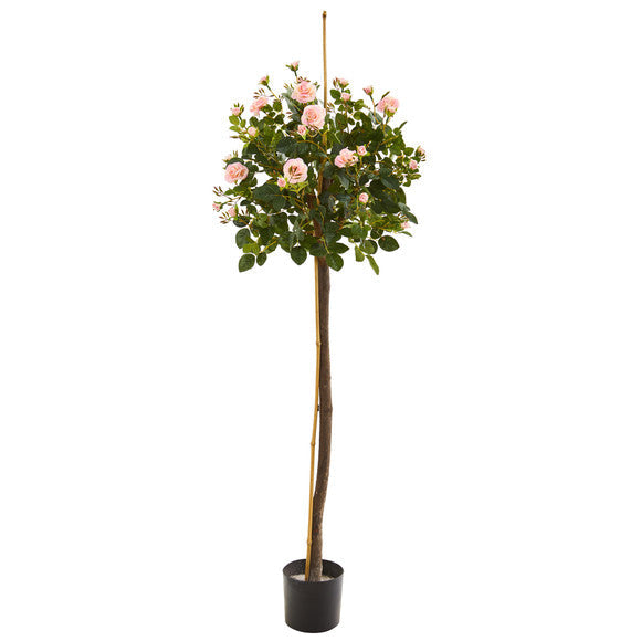 4' Rose Topiary Artificial Tree
