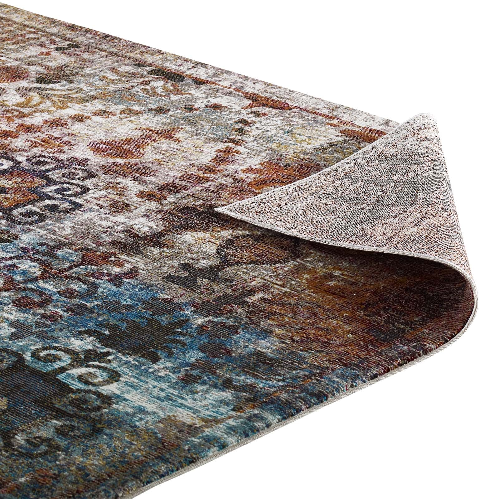 Success Tahira Transitional Distressed Vintage Floral Moroccan Trellis 4x6 Area Rug by Modway