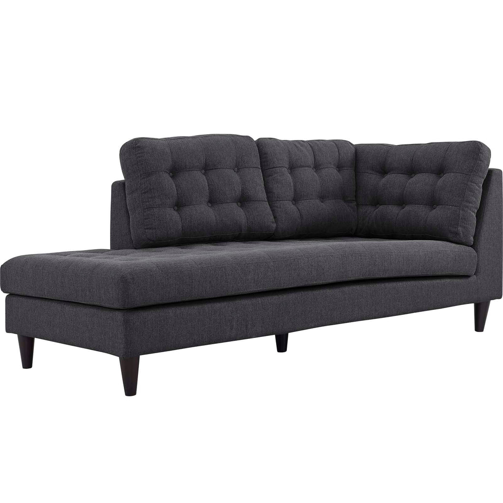 Empress Upholstered Fabric Left Facing Bumper by Modway
