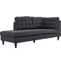 Empress Upholstered Fabric Left Facing Bumper by Modway