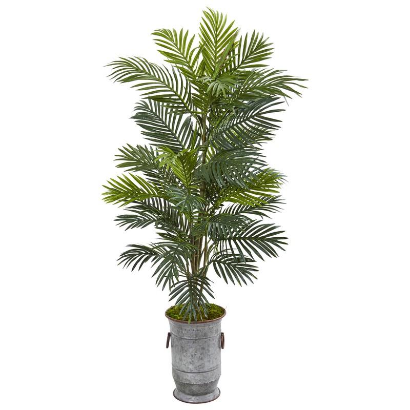 56"  Areca Palm Artificial Plant in Metal Urn