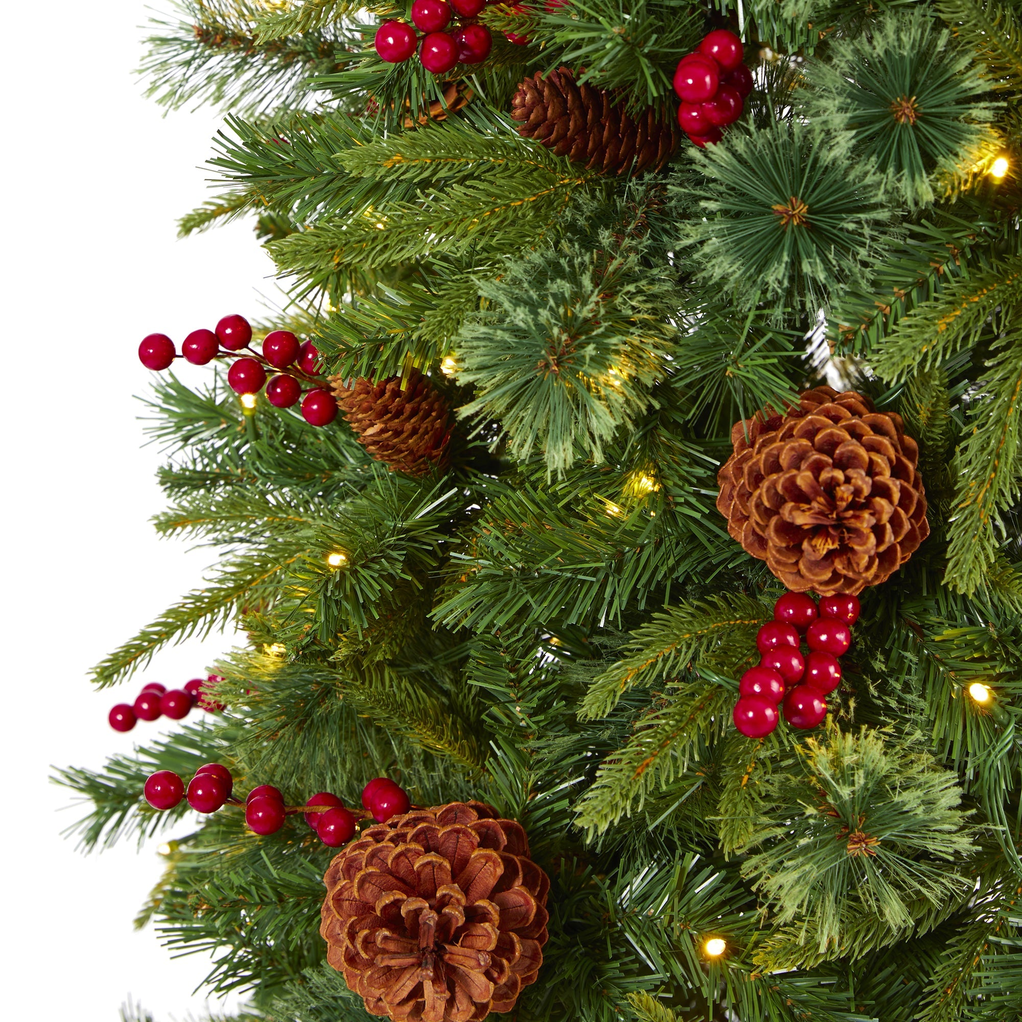 6.5' Norway Mixed Pine Artificial Christmas Tree w/ 350 Clear LED Lights