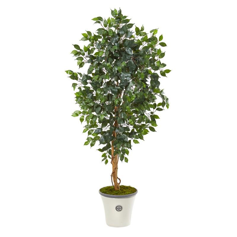 65"  Ficus Artificial Tree in Decorative Planter
