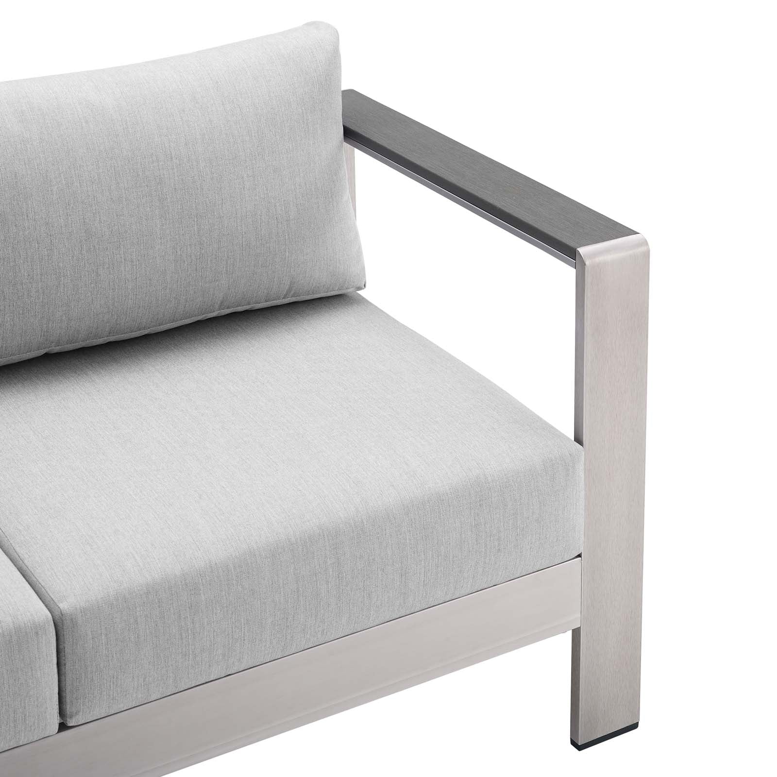Shore Sunbrella¨ Fabric Aluminum Outdoor Patio Loveseat by Modway