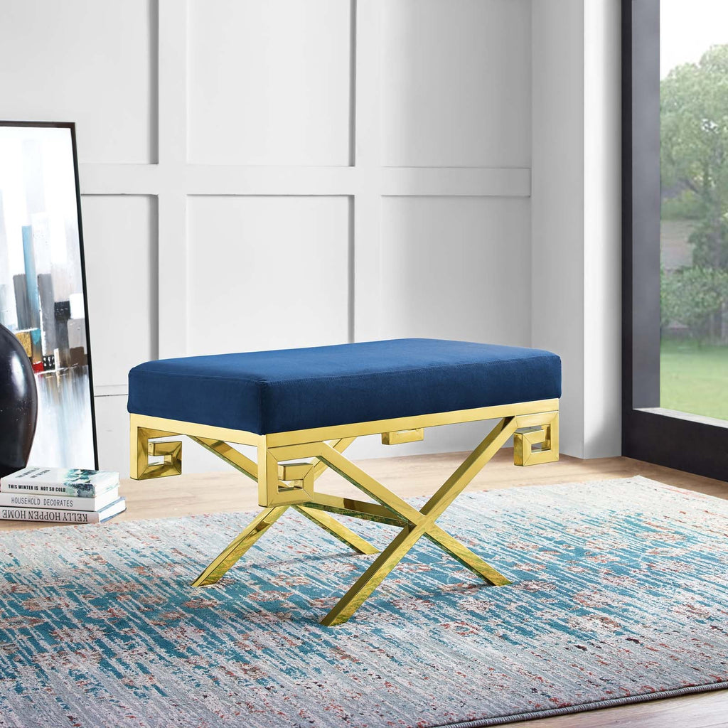 Rove Velvet Performance Velvet Bench by Modway
