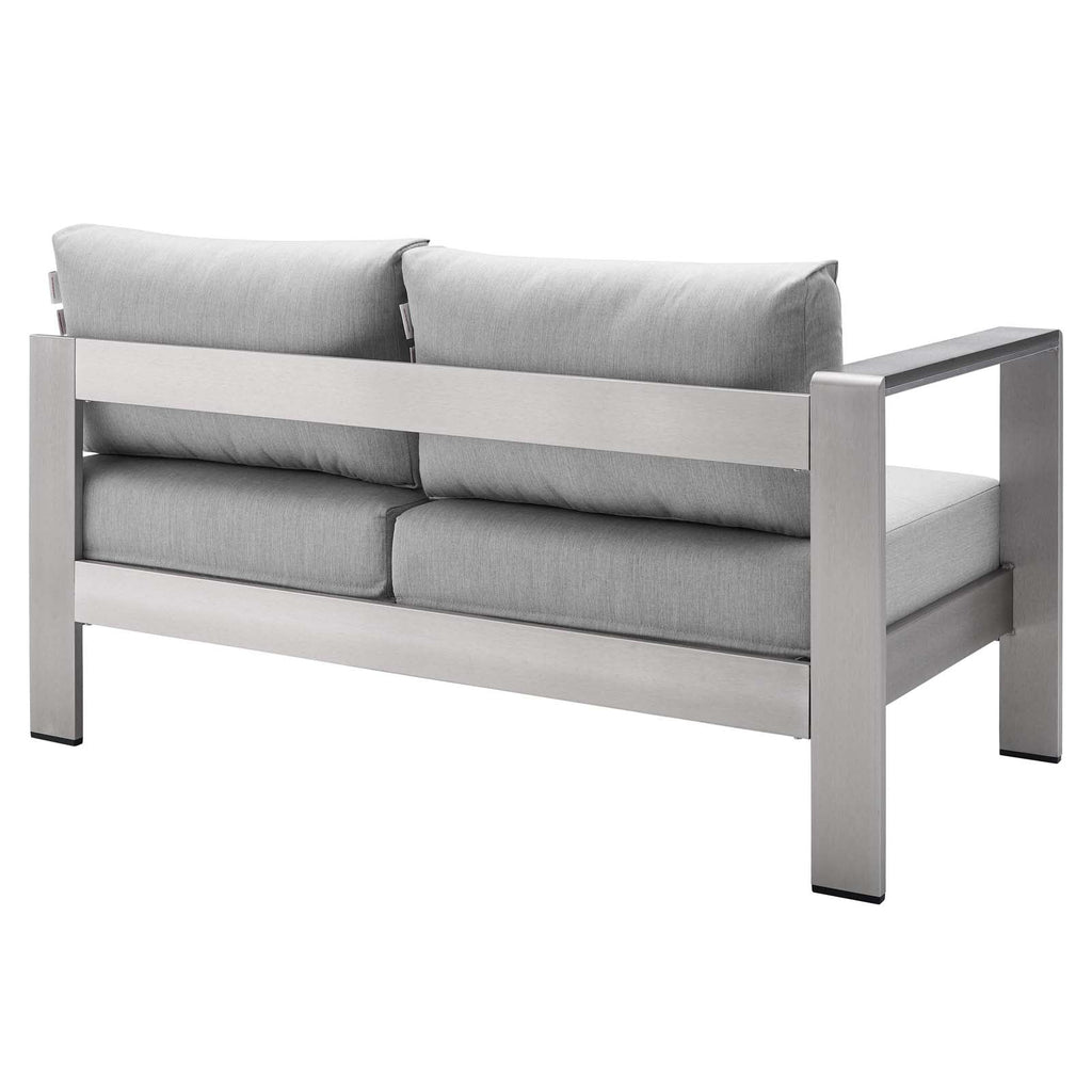 Shore Sunbrella¨ Fabric Aluminum Outdoor Patio Left-Arm Loveseat by Modway