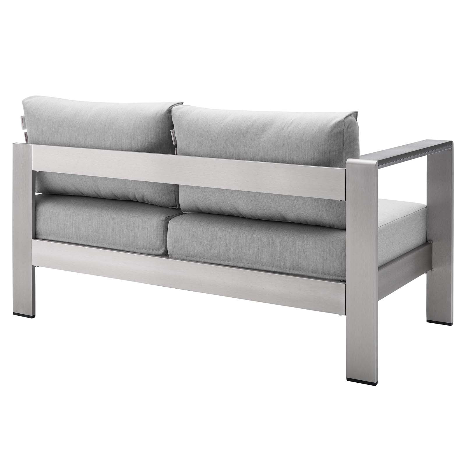 Shore Sunbrella¨ Fabric Aluminum Outdoor Patio Left-Arm Loveseat by Modway