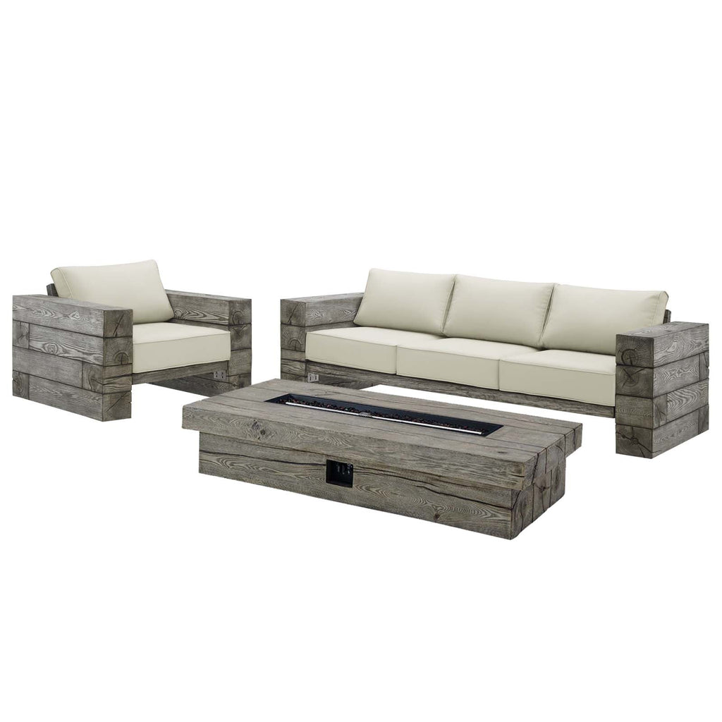 Manteo Rustic Coastal Outdoor Patio Sunbrella¨ 3 P