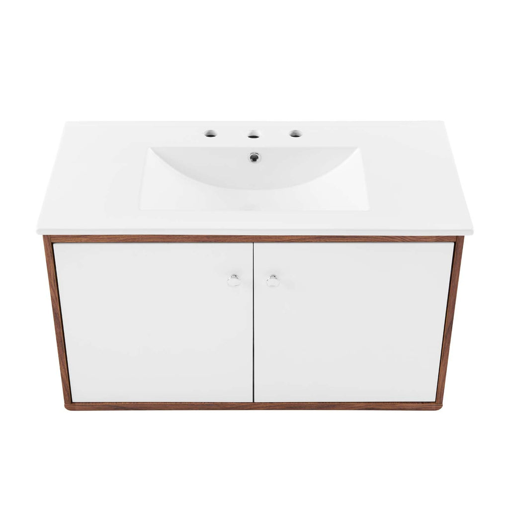 Transmit 36" Wall-Mount Bathroom Vanity by Modway