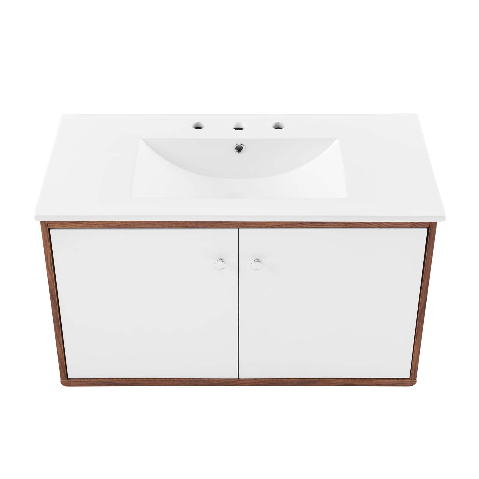 Transmit 36" Wall-Mount Bathroom Vanity by Modway
