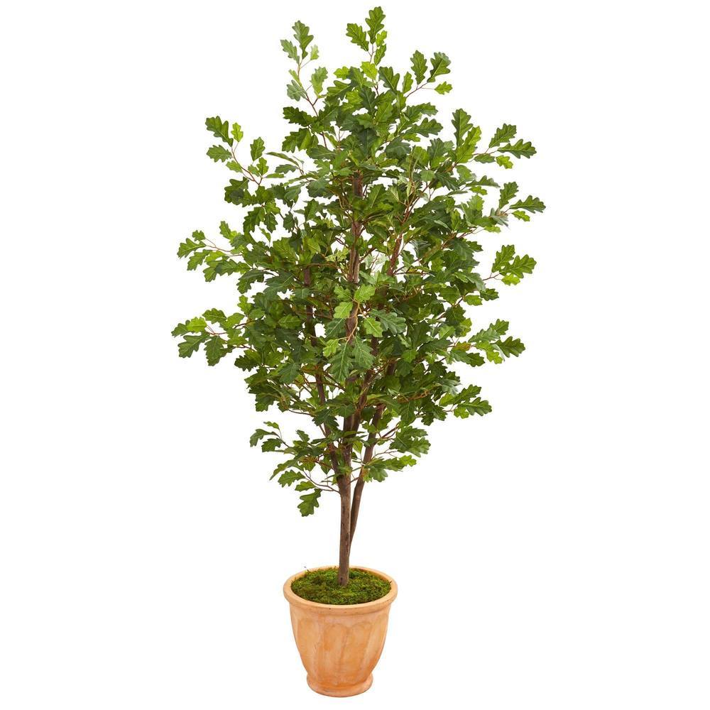 67"  Oak Artificial Tree in Terra Cotta Planter