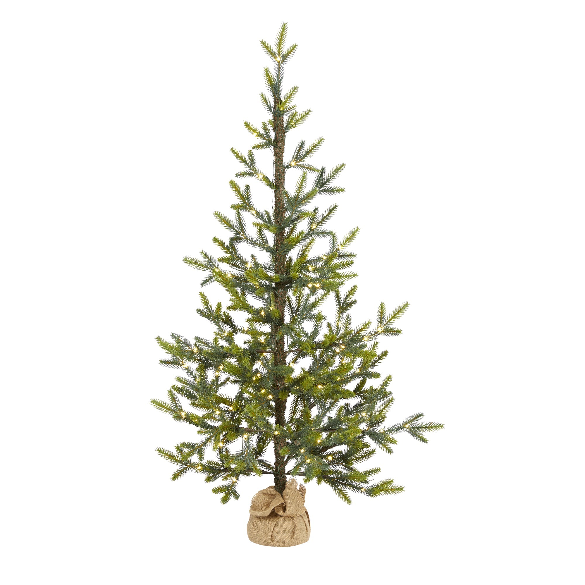 4' Fraser Fir 'Natural Look' Artificial Christmas Tree w/ 100 Clear LED Lights