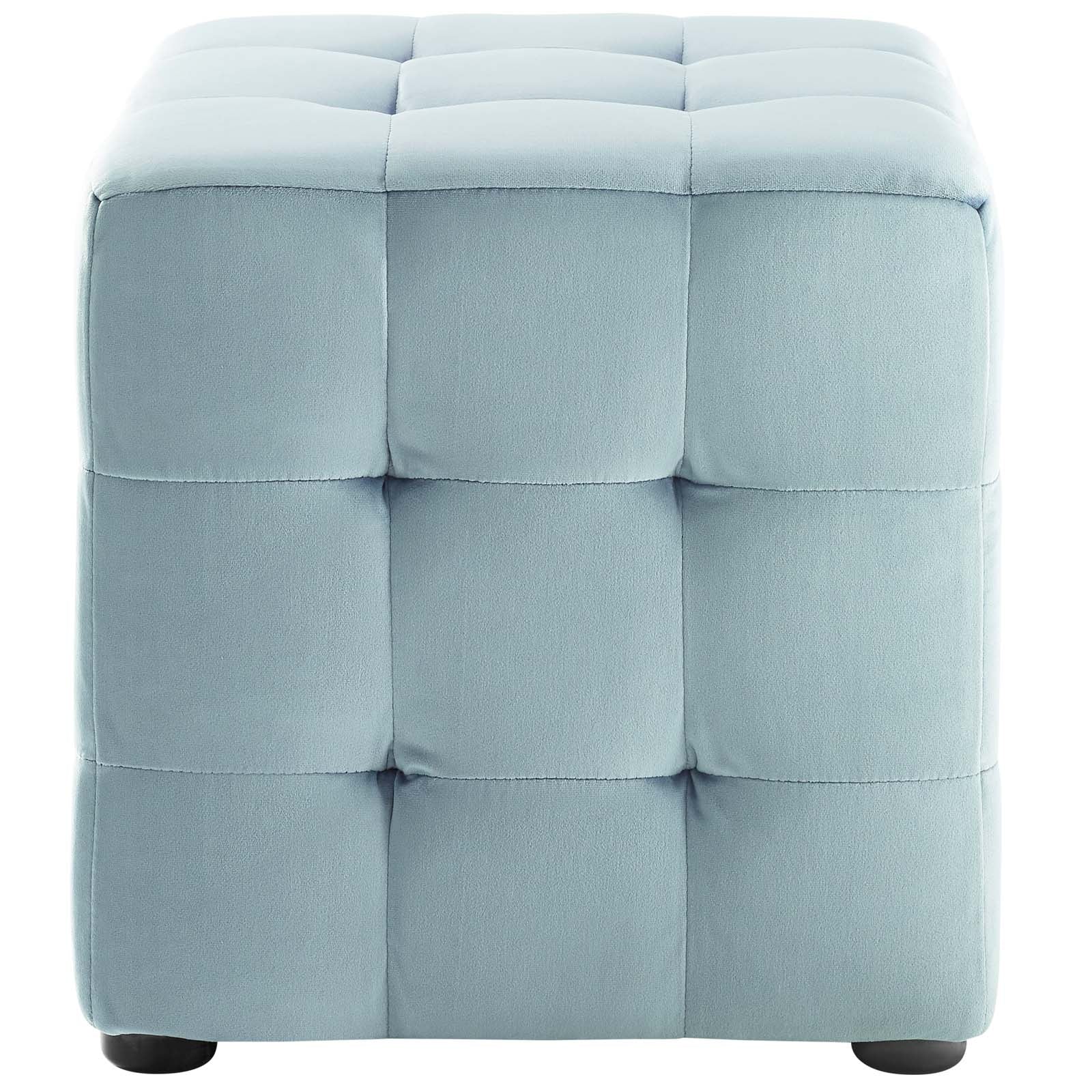 Contour Tufted Cube Performance Velvet Ottoman by Modway