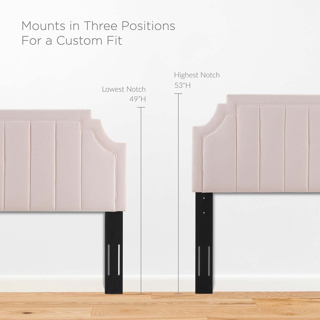 Alyona Channel Tufted Performance Velvet Twin Headboard by Modway