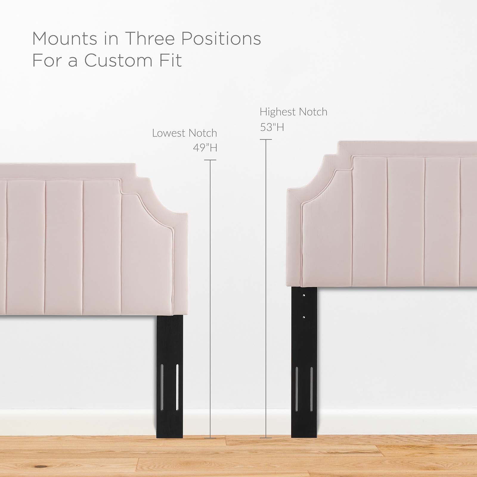 Alyona Channel Tufted Performance Velvet Twin Headboard by Modway
