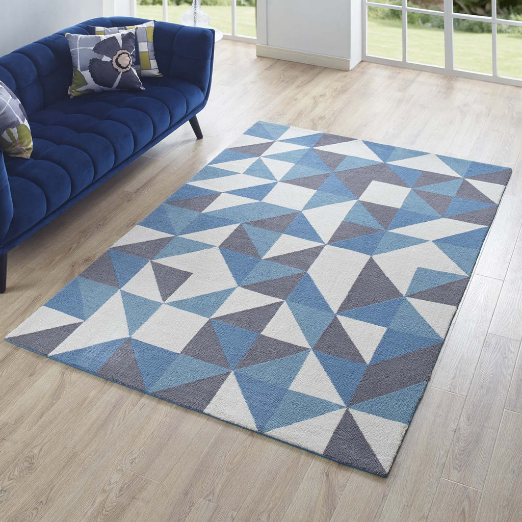Kahula Geometric Triangle Mosaic 5x8 Area Rug by Modway