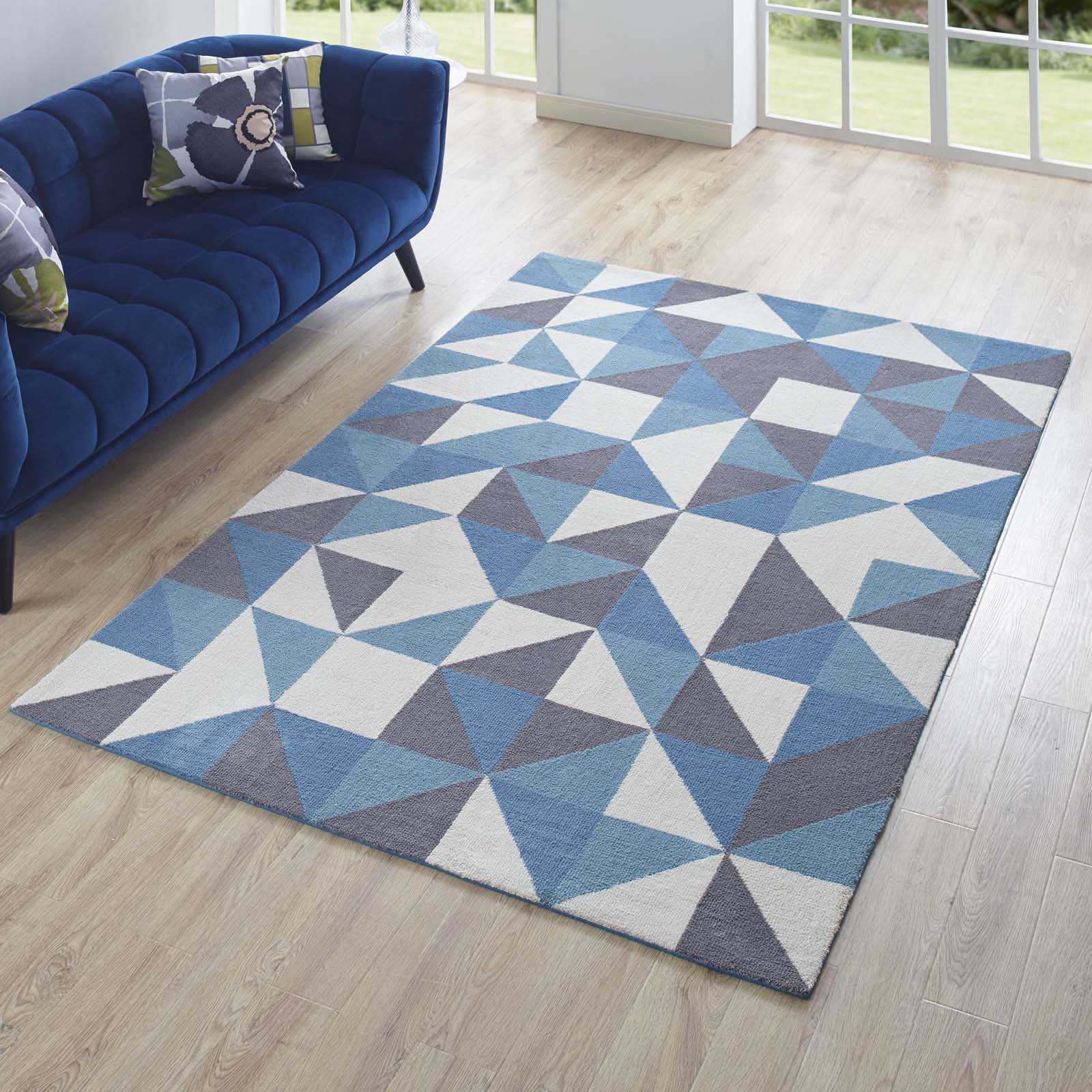 Kahula Geometric Triangle Mosaic 5x8 Area Rug by Modway