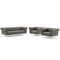 Idyll 3 Piece Tufted Upholstered Leather Set by Modway