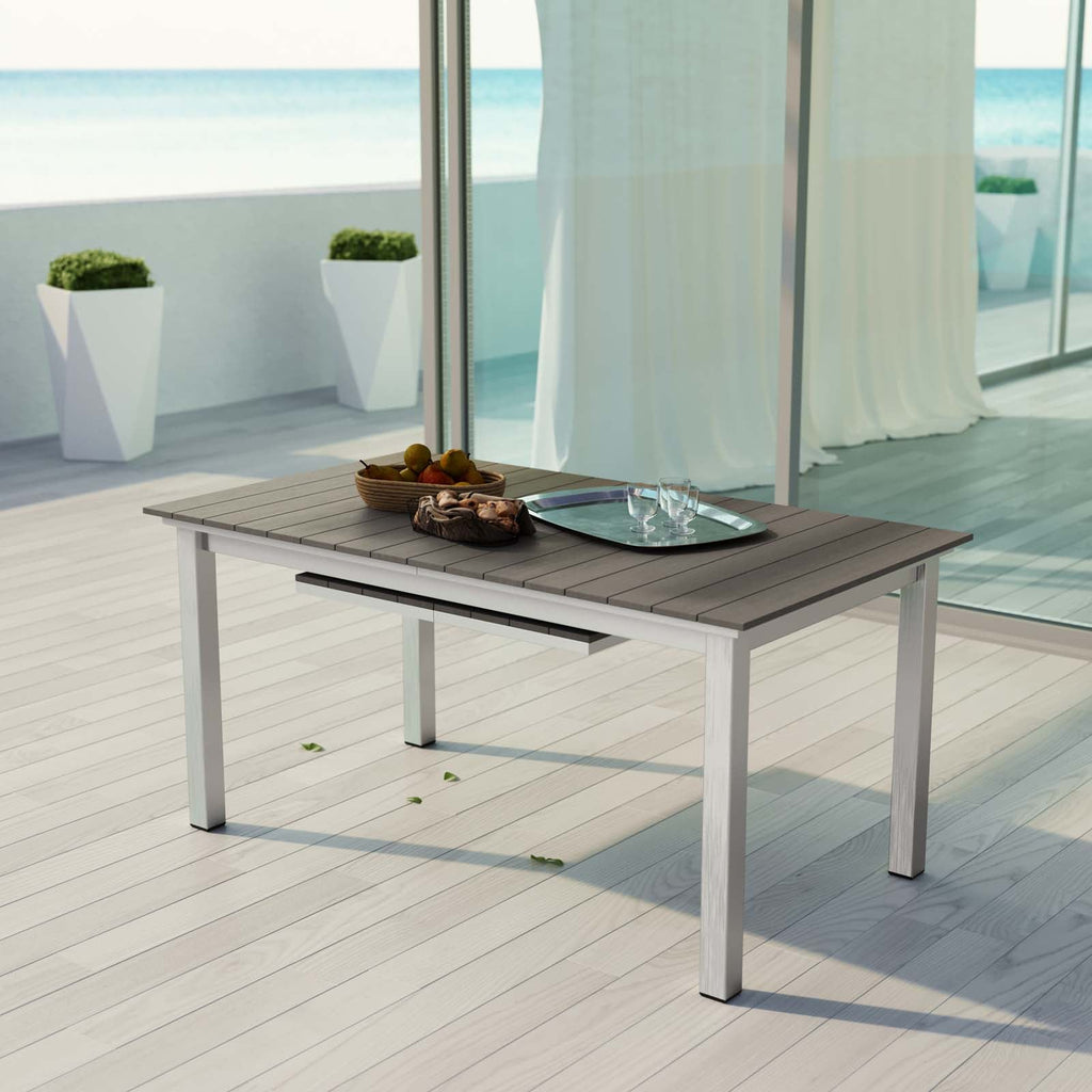 Shore Outdoor Patio Aluminum Dining Table by Modway