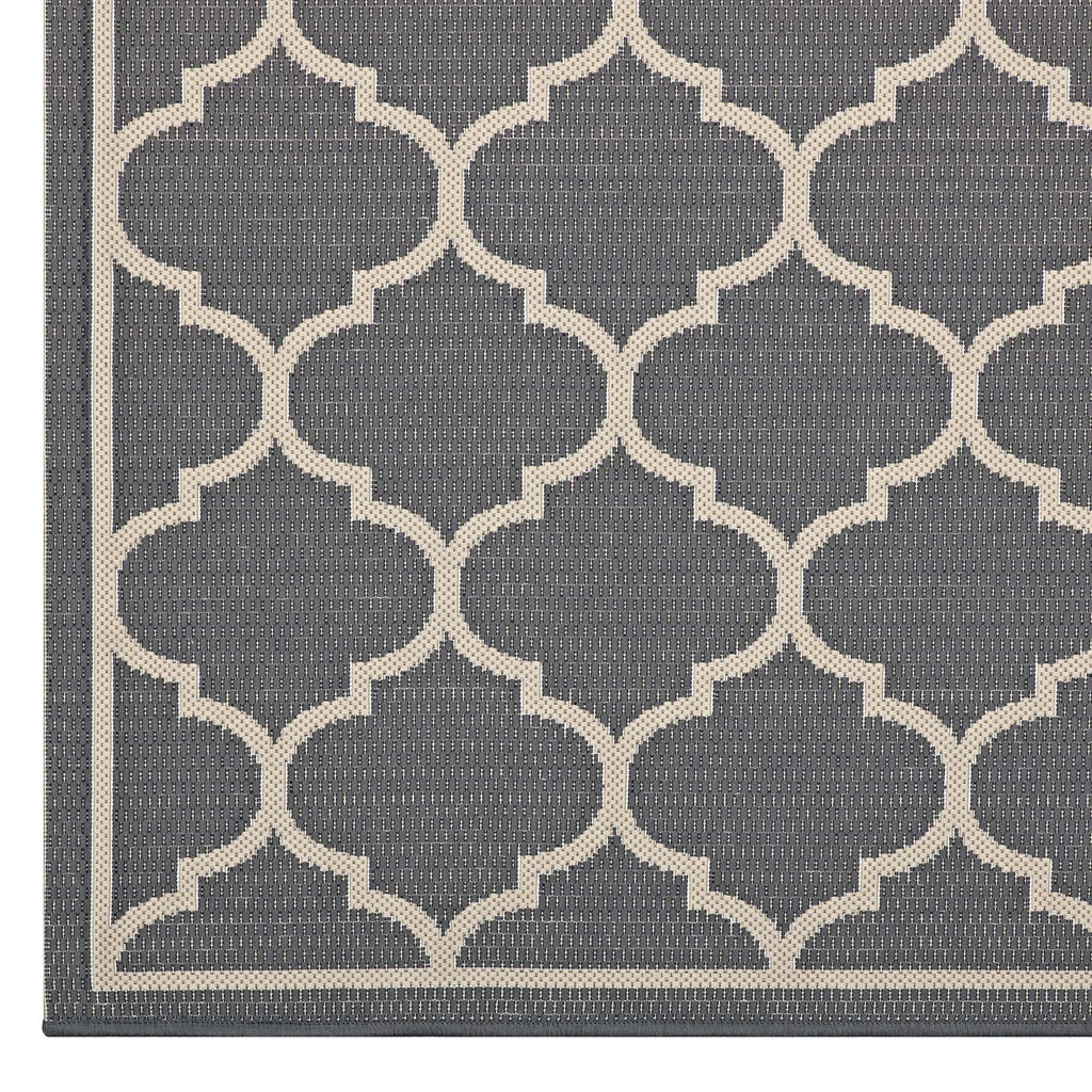 Avena Moroccan Quatrefoil Trellis Indoor and Outdoor 5x8 Area Rug by Modway