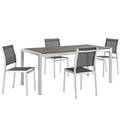 Shore 5 Piece Outdoor Patio Aluminum Dining Set by Modway