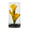 12" Calla Lily Artificial Arrangement in Cylinder Glass