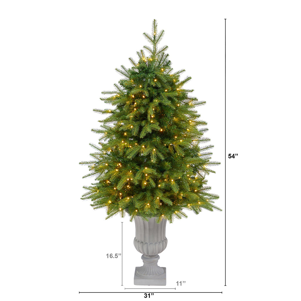4.5' Vancouver Fir 'Natural Look' Artificial Christmas Tree w/ 250 Clear LED