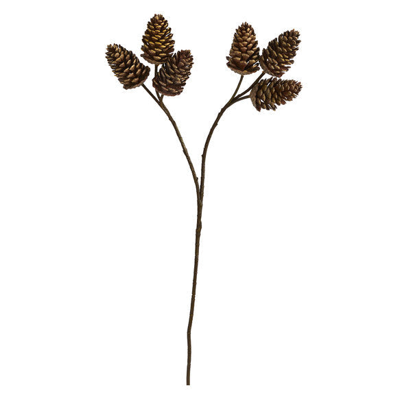 32" Pinecone Artificial Spray (Set of 6)