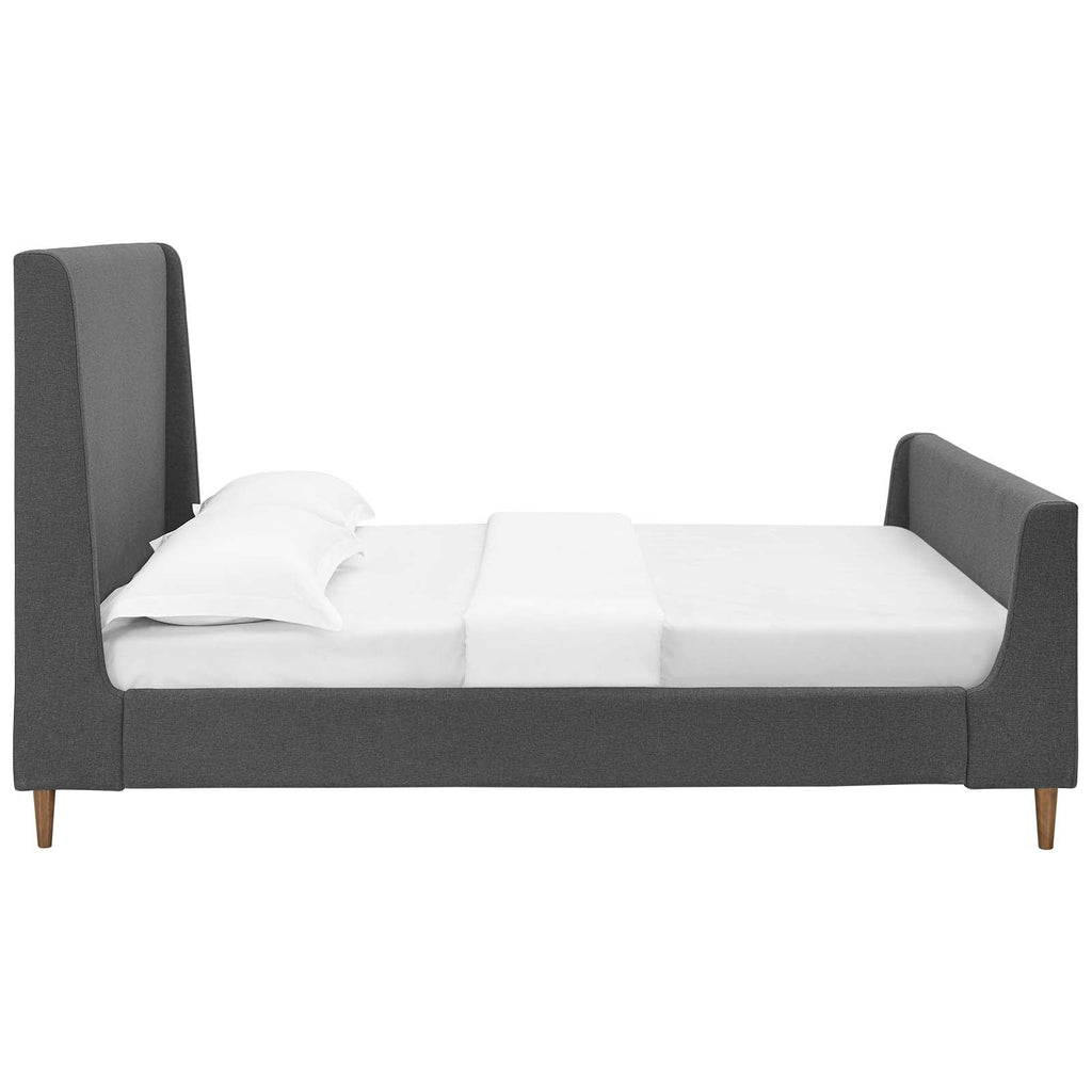 Aubree Upholstered Fabric Queen Sleigh Platform Bed by Modway