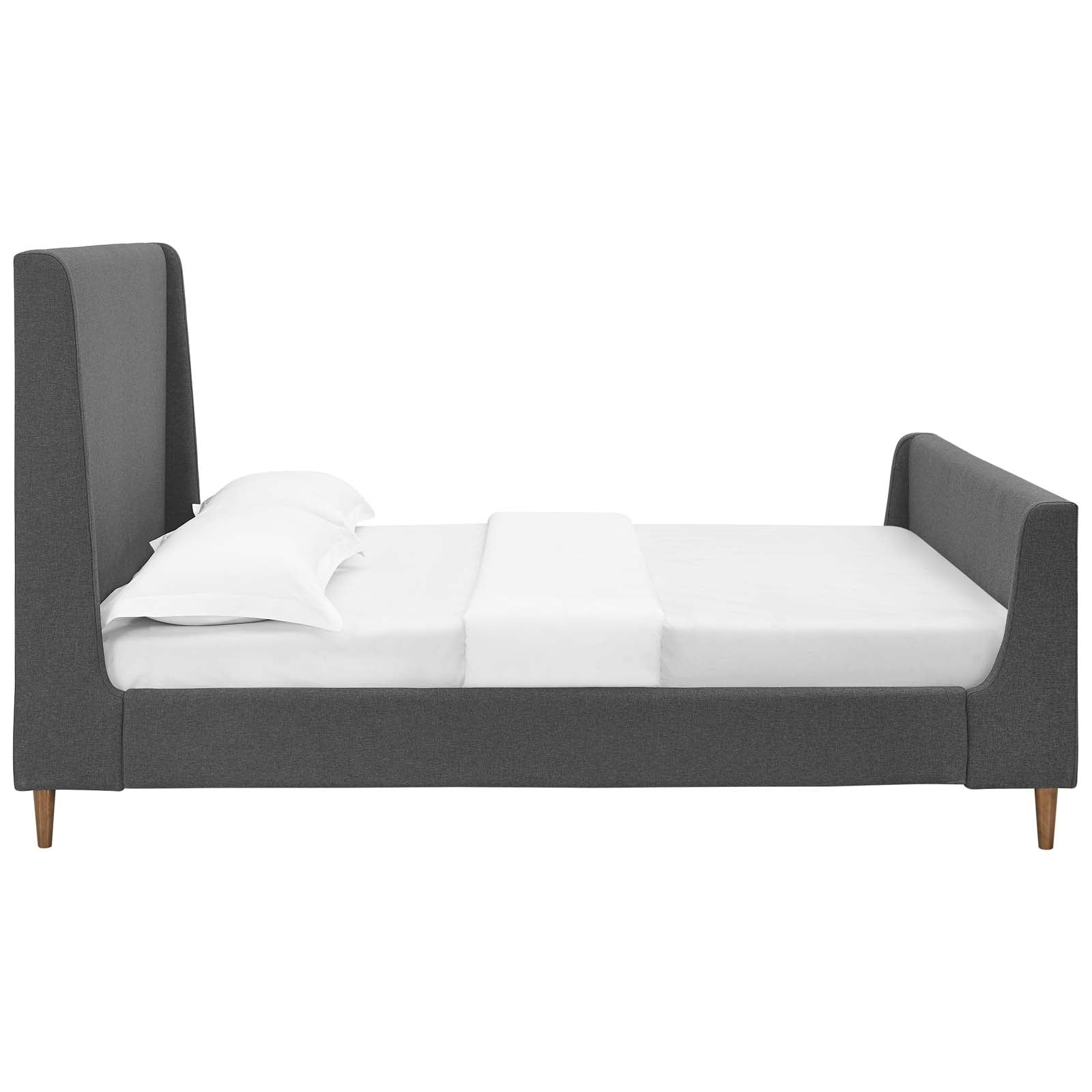 Aubree Upholstered Fabric Queen Sleigh Platform Bed by Modway
