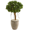 39"  Ficus Artificial Tree in Sand Colored Planter