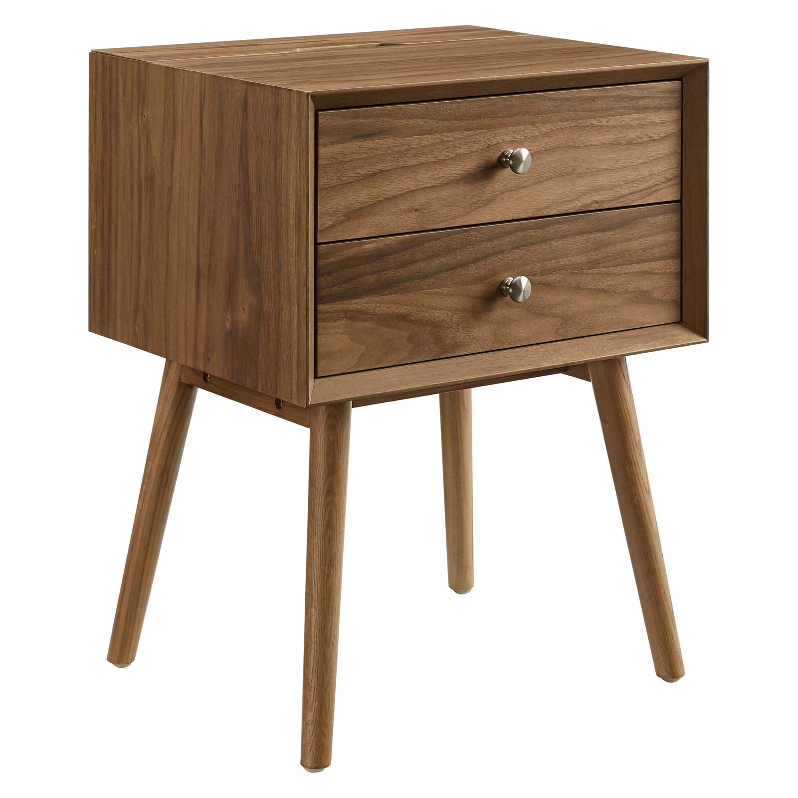 Ember Wood Nightstand With USB Ports by Modway