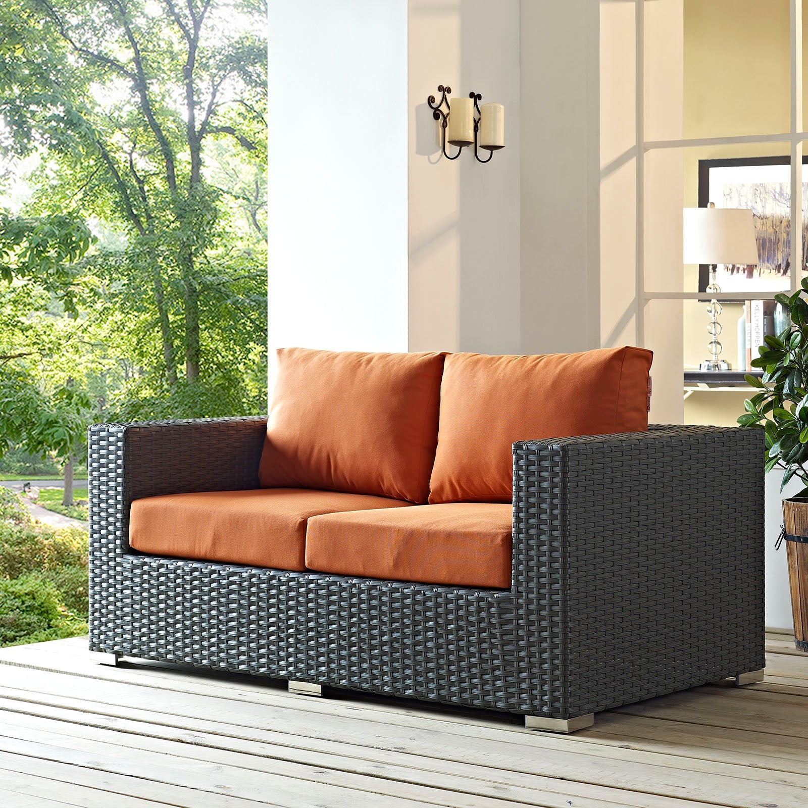 Sojourn Outdoor Patio Sunbrella¨ Loveseat by Modway