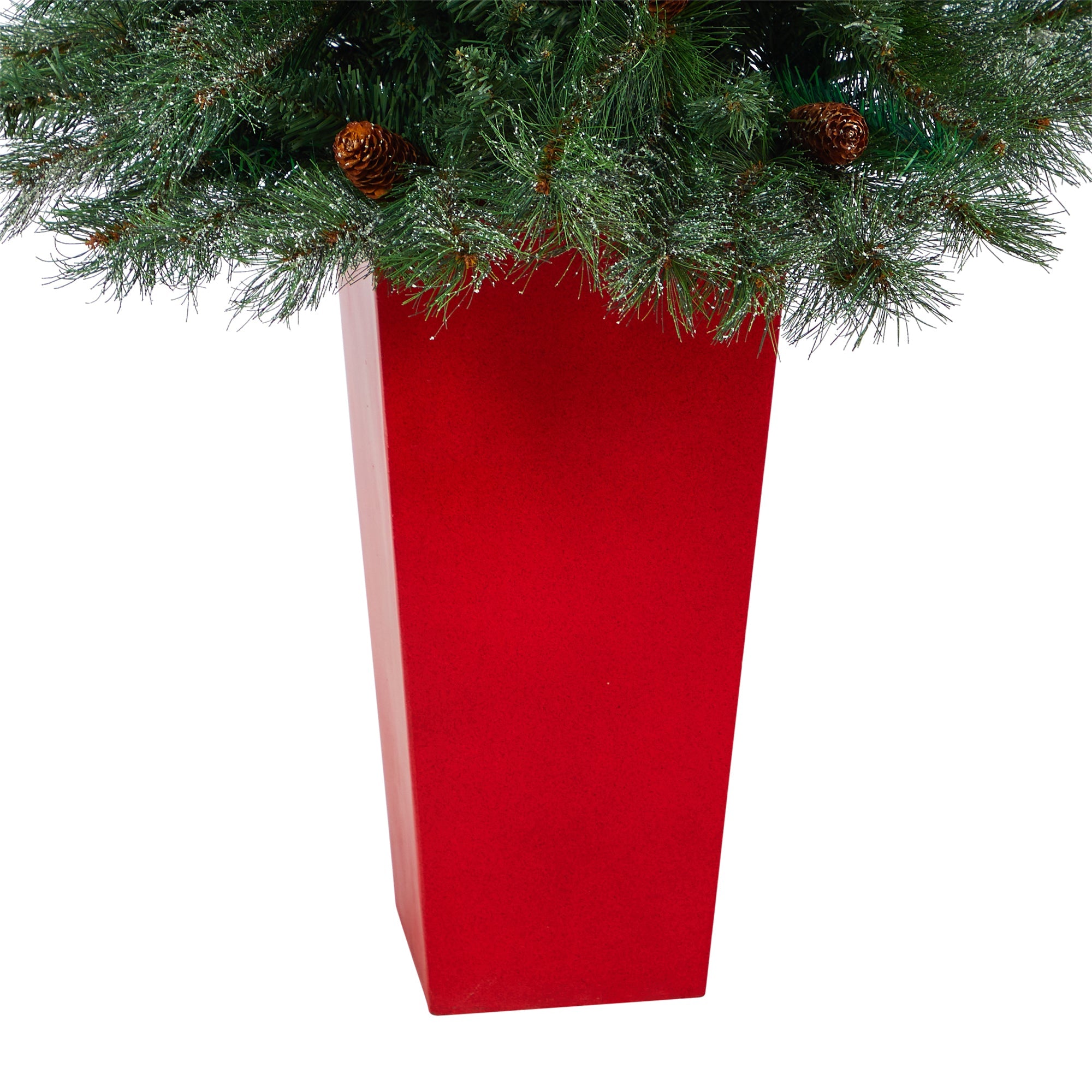 55' Snowed French Alps Mountain Pine Artificial Christmas Tree w/ 237 Bendable