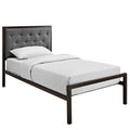 Mia Fabric Twin Bed by Modway