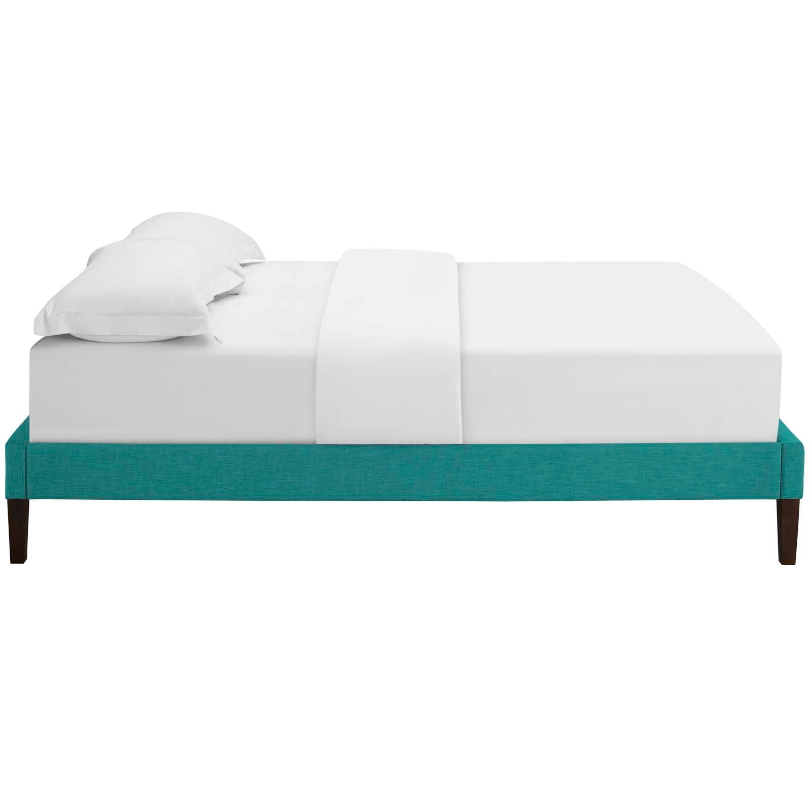 Tessie Fabric Full Bed Frame with Squared Tapered Legs by Modway