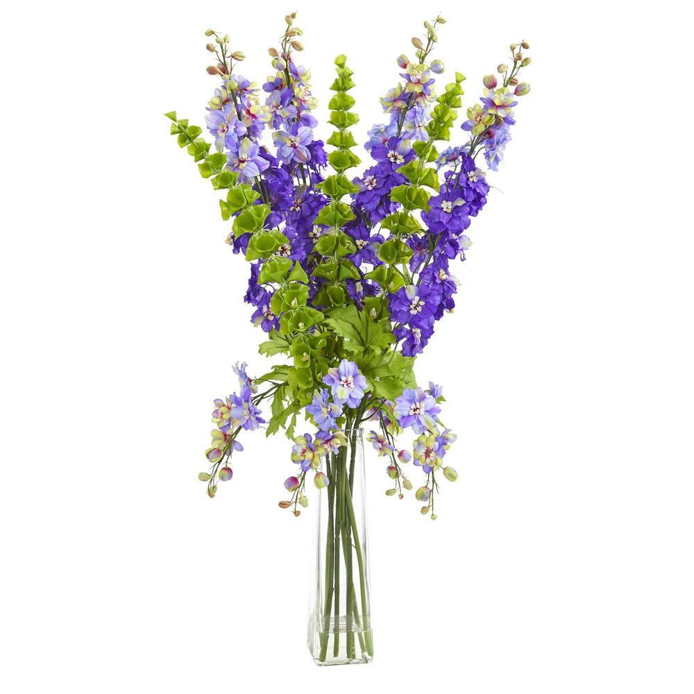 34"  Delphinium and Bell of Ireland Artificial Arrangement