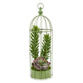 24' Succulent Garden Artificial Plant in Decorative Cage