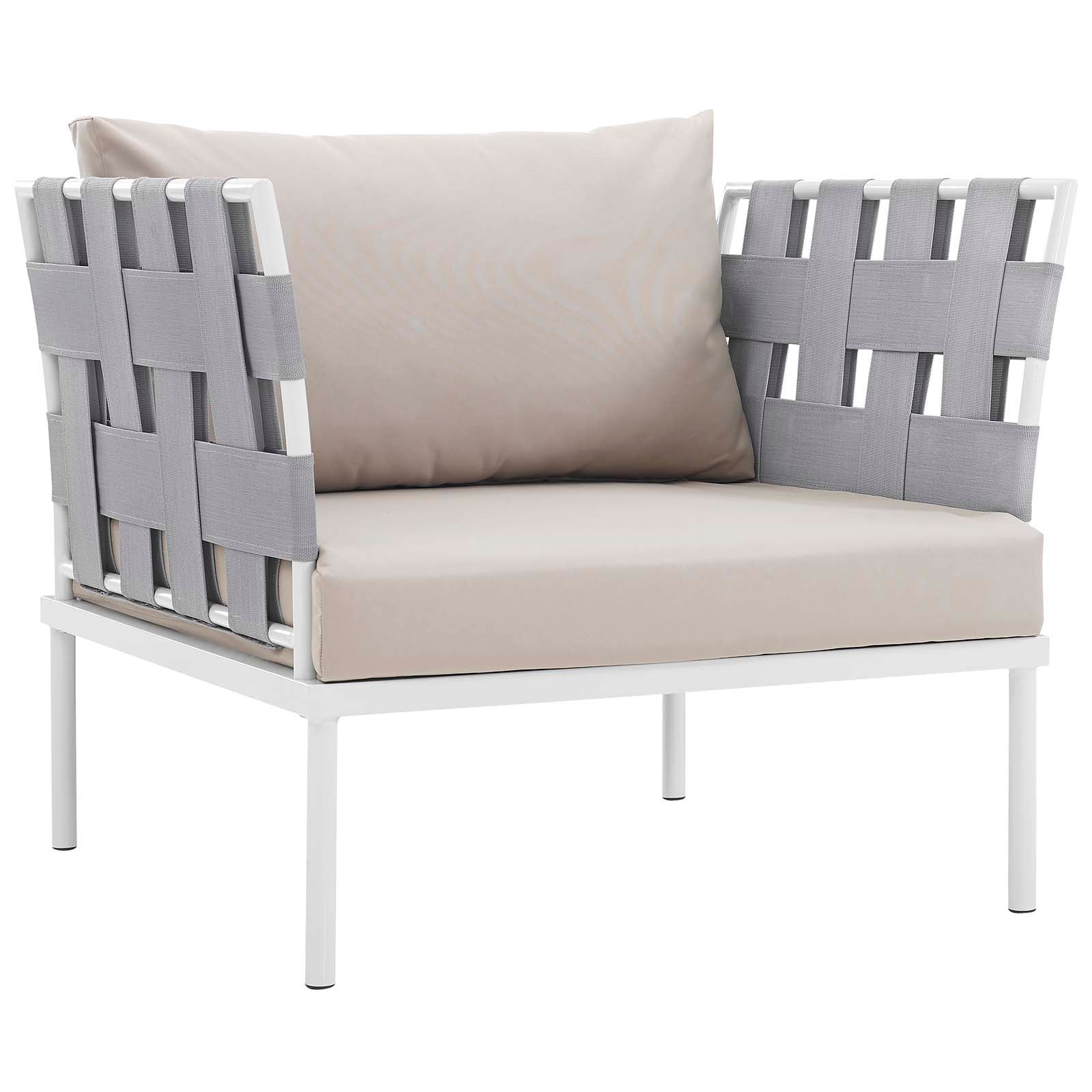 Harmony 5Piece Outdoor Patio Aluminum Sectional Sofa Set by Modway