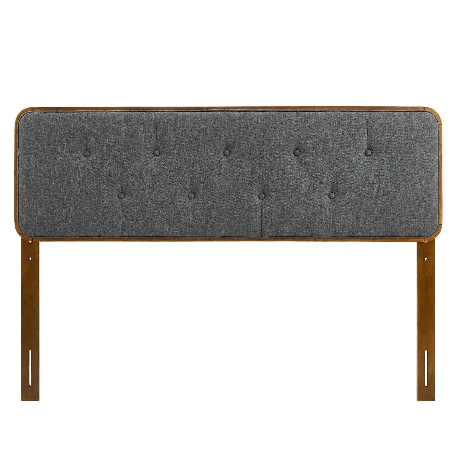 Collins Tufted Fabric and Wood King Headboard by Modway