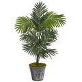 5' Kentia Artificial Palm Tree in Decorative Tin Bucket