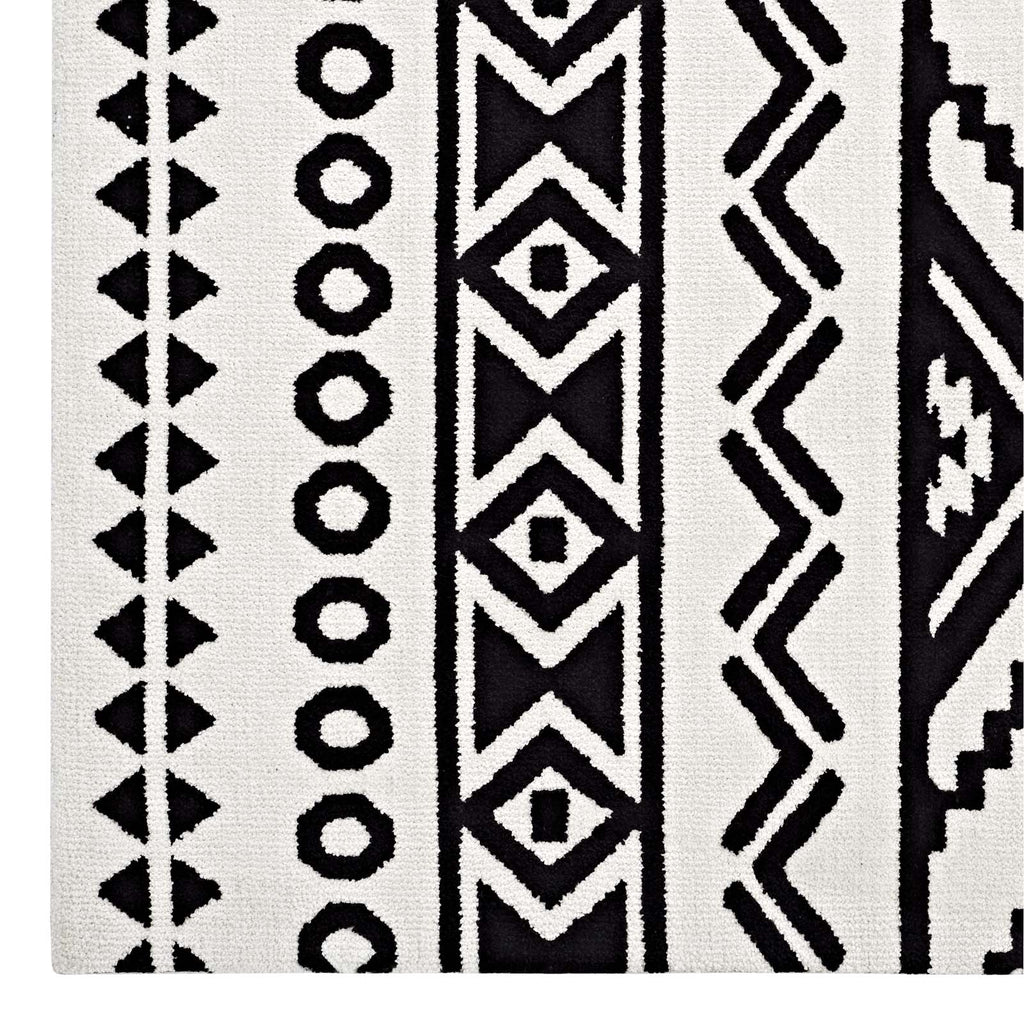 Haku Geometric Moroccan Tribal 5x8 Area Rug by Modway