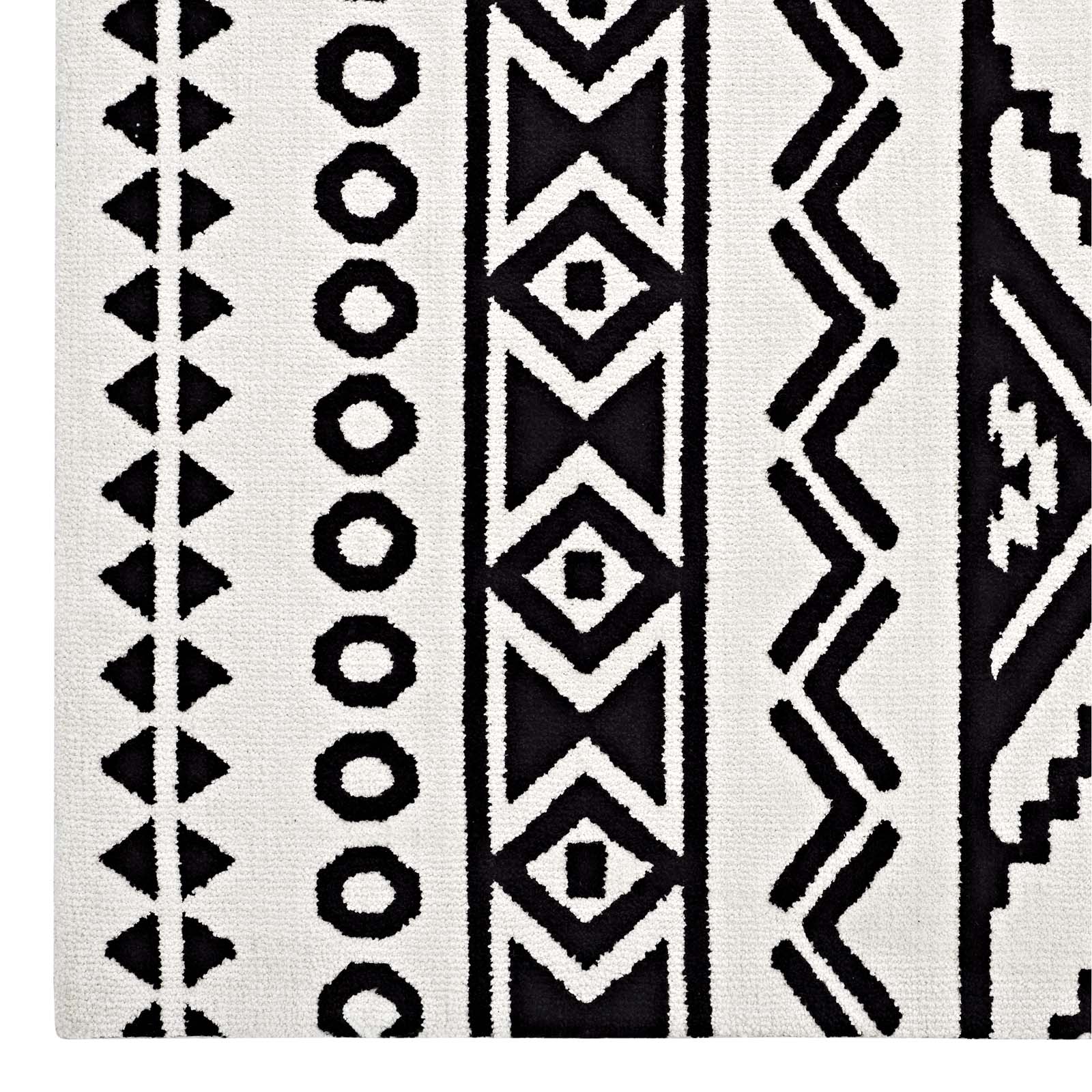 Haku Geometric Moroccan Tribal 5x8 Area Rug by Modway