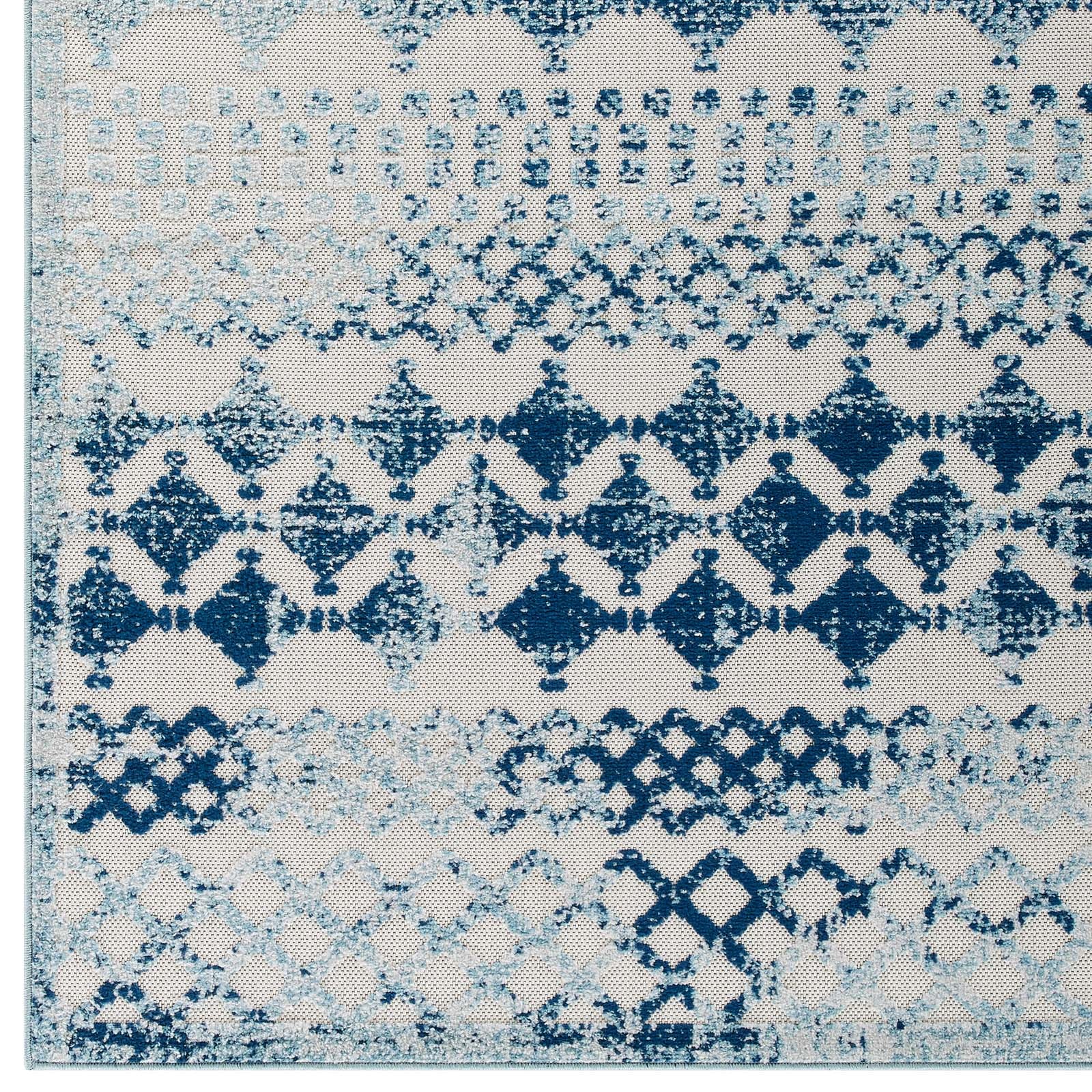 Reflect Giada Abstract Diamond Moroccan Trellis 8x10 Indoor/Outdoor Area Rug by Modway