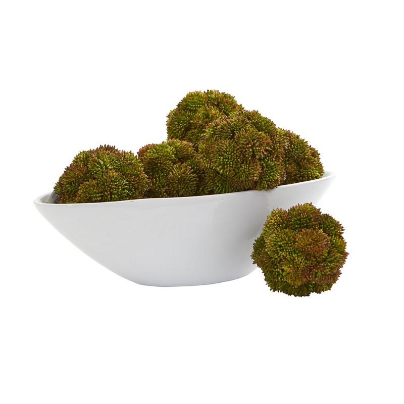 4"  Sedum Artificial Succulent Artificial Spheres (Set of 6)