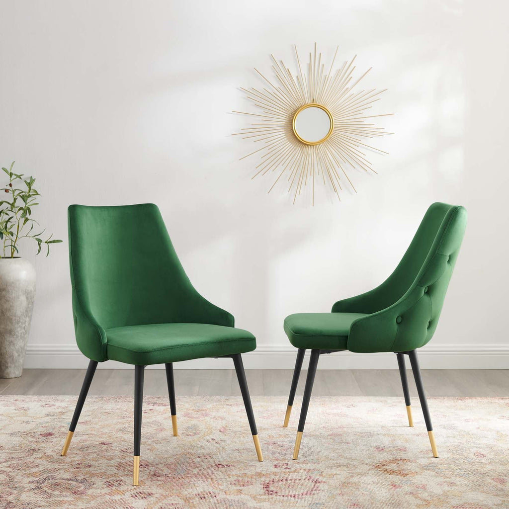 Adorn Performance Velvet Dining Side Chair Set of 2 by Modway