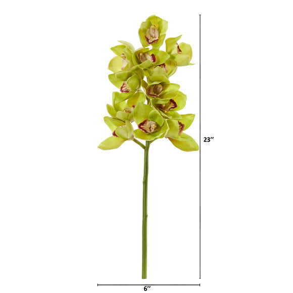23" Cymbidium Orchid Artificial Flower (Set of 3)
