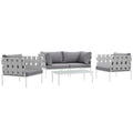 Harmony 5Piece Outdoor Patio Aluminum Sectional Sofa Set by Modway