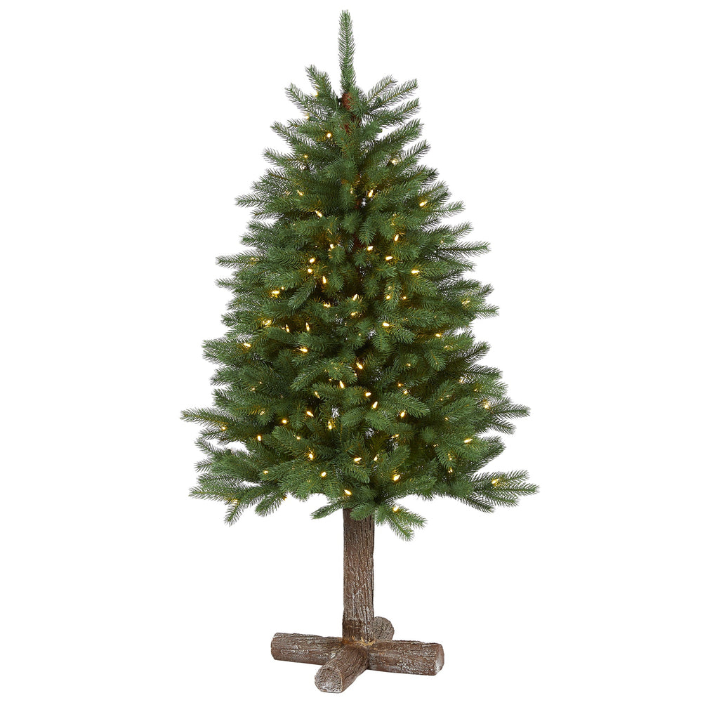 5' Napa Valley Pine Artificial Christmas Tree w/ 200 Warm White LED Lights
